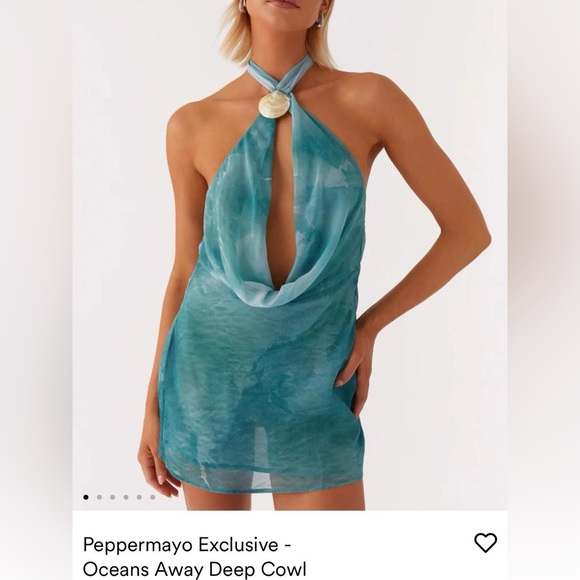 Peppermayo Dresses & Skirts - PEPPERMAYO oceans away deep cowl mini dress
